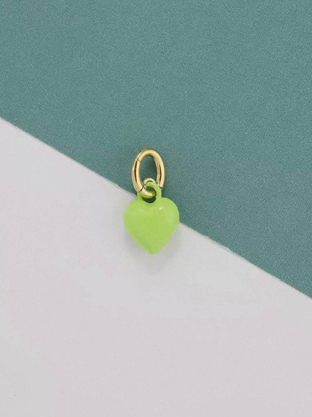Roxanne Assoulin - Chartreuse Itsy Bitsy Heart Charm - OS